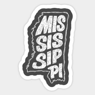 Mississippi (White Graphic) Sticker